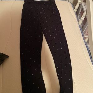 Polka dot maternity leggings